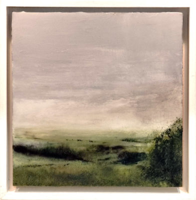 Anna Boss, at Norton Way Gallery, Hertfordshire. This original artwork by British artist, Anna Boss is an original . It depicts a romantic vista of flat land and horizon.