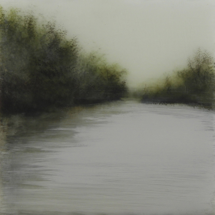 Drifting by Anna Boss. Anna Boss has painted this original artwork in acrylic and resin. It is exhibited art Norton Way Gallery Hertfordshire.