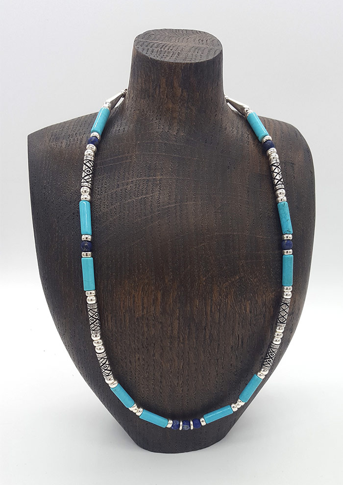 Anne Farag at Norton Way Gallery Hertfordshire. Silver and Turquoise jewellery from Anne Farag