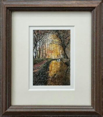 This miniature watercolour painting is an original work of art.