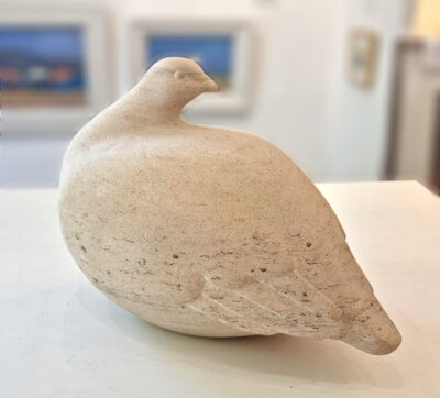 Jennifer Tetlow: This stone carving by Jennifer Tetlow is an original work of art, it is original, elegant and beautiful. It depicts a Ptarmigan bird.