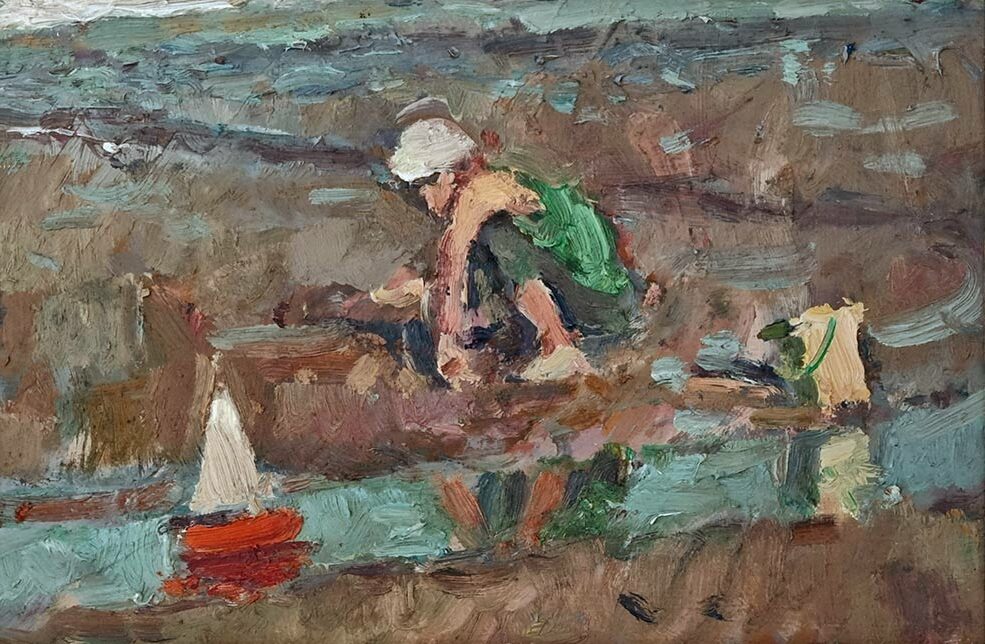 Andrew Farmer beach painting.