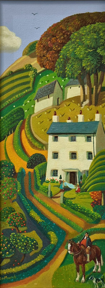 Jo March original art. Jo March at Norton Way Gallery Hertfordshire.