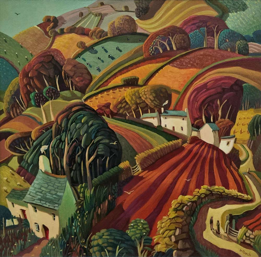 Jo March original art. Jo March at Norton Way Gallery Hertfordshire.