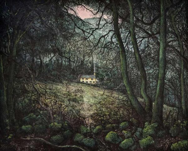 Lynda Jones of Monmouth: Lynda Jones at Norton Way Gallery. Lynda Jones paintings of the countryside reflect a mysterious and dark beauty of the wild. Her paintings often include signs of inhabitance by humans or animals. Each ink and watercolour is an original Lynda Jones work of art.