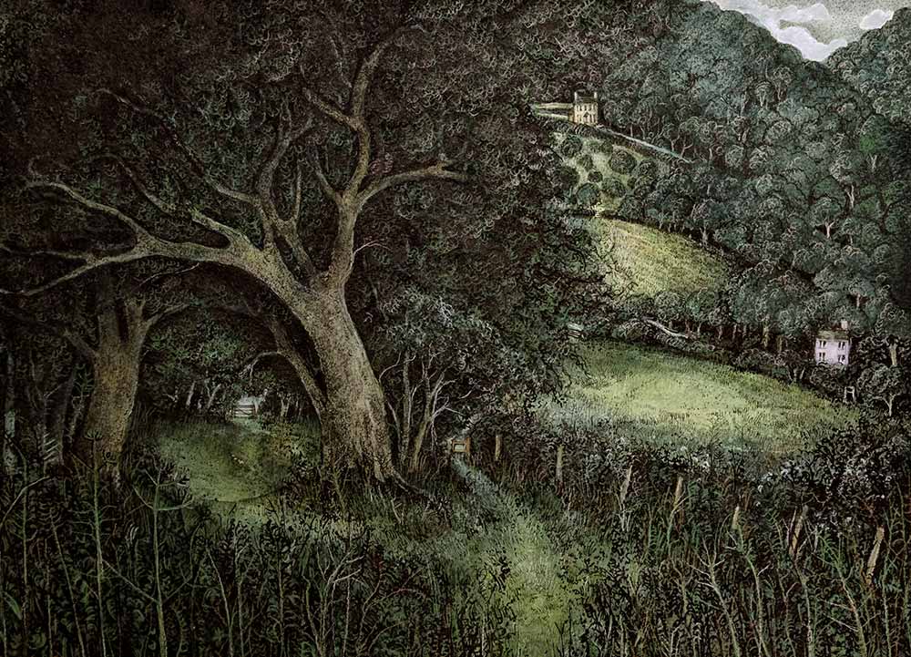 Lynda Jones of Monmouth: Lynda Jones at Norton Way Gallery. Lynda Jones paintings of the countryside reflect a mysterious and dark beauty of the wild. Her paintings often include signs of inhabitance by humans or animals. Each ink and watercolour is an original Lynda Jones work of art.