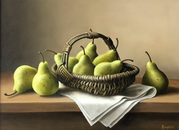 Anne Songhurst:Anne Songhurst oil painting at Norton Way Gallery Hertfordshire.
