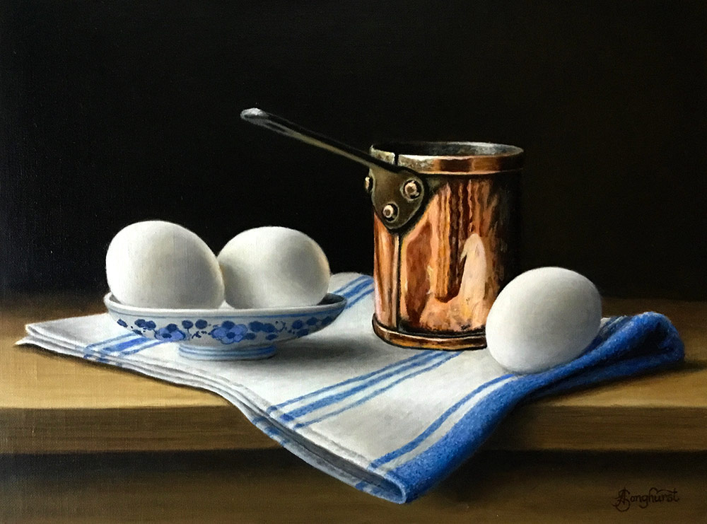 Anne Songhurst:Anne Songhurst oil painting at Norton Way Gallery Hertfordshire.