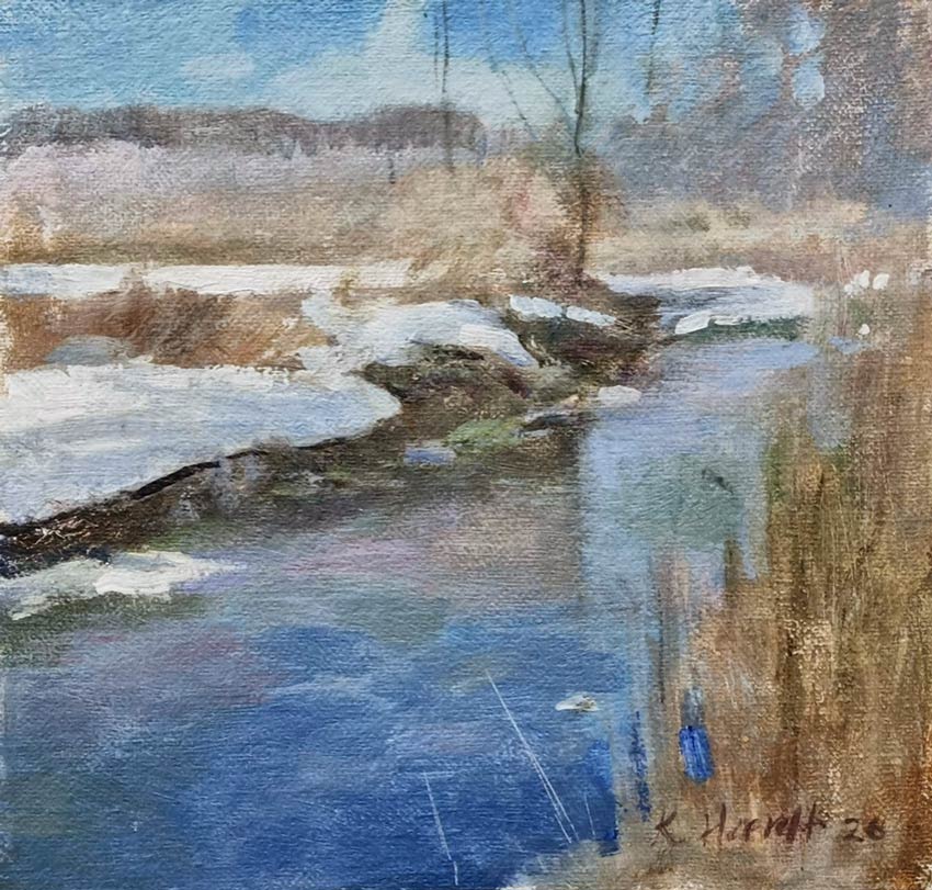 Karl Heerdt: Karl Heerdt at Norton Way Gallery. Original acrylic landscape by American artist, Karl Heerdt.