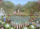 Victoria Webster: Victoria Webster at Norton Way Gallery, Hertfordshire. This original artwork by British artist, Victoria Webster is painted in acrylics. It is a Genre painting showing people and plants in everyday garden settings. It is intricate and detailed, with beautiful delicate floral and garden colours.