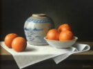 Anne Songhurst:Anne Songhurst oil painting at Norton Way Gallery Hertfordshire.