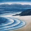 Morna Rhys, at Norton Way Gallery, Hertfordshire. This original artwork by British artist, Morna Rhys is an original artist's etching. It depicts a romantic shore and beach scape.
