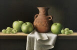 Anne Songhurst:Anne Songhurst oil painting at Norton Way Gallery Hertfordshire.