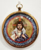 Juliet Venter: Juliet Venter at Norton Way Gallery. This original artwork from Juliet Venter is a miniature Icon. It depicts Christ carrying a lanb. It is beautifully painted in Egg Tempera and inlaid with gold leaf.